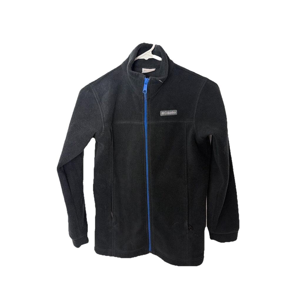 Columbia Steens Mountain Youth Full Zip Fleece Jacket Kids M 10/12 Bla